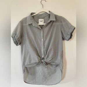 Abercrombie and Fitch Tie Front Button Up